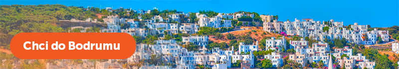 Bodrum – výhled na pláž a pobřeží z výšky